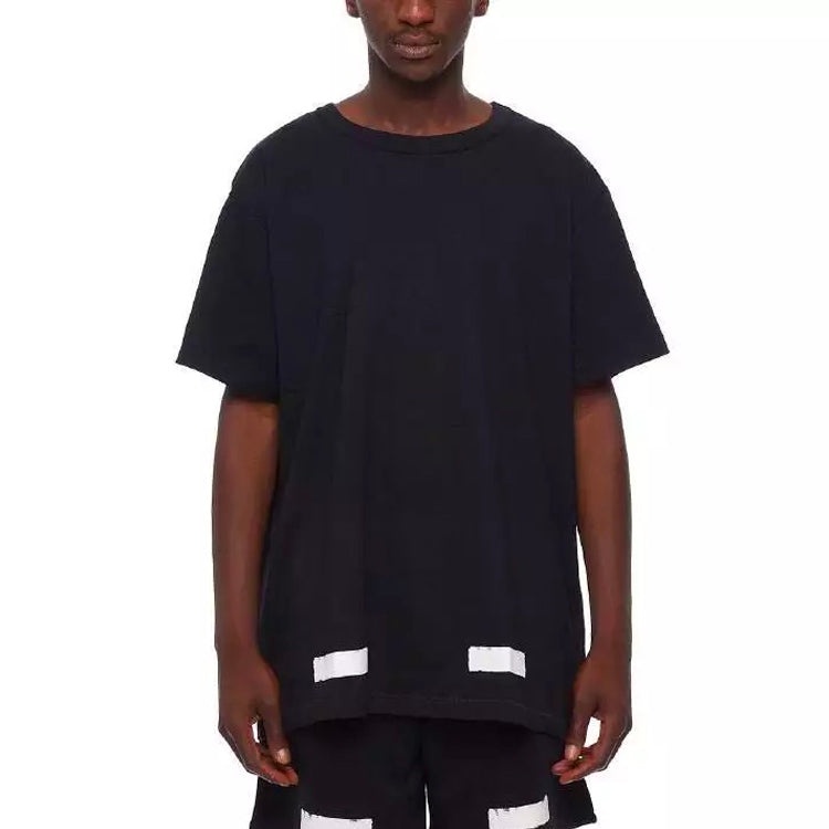 Off-White square frame Printing Round Neck Short Sleeve Unisex Black OMAA002F161850101001 - 3