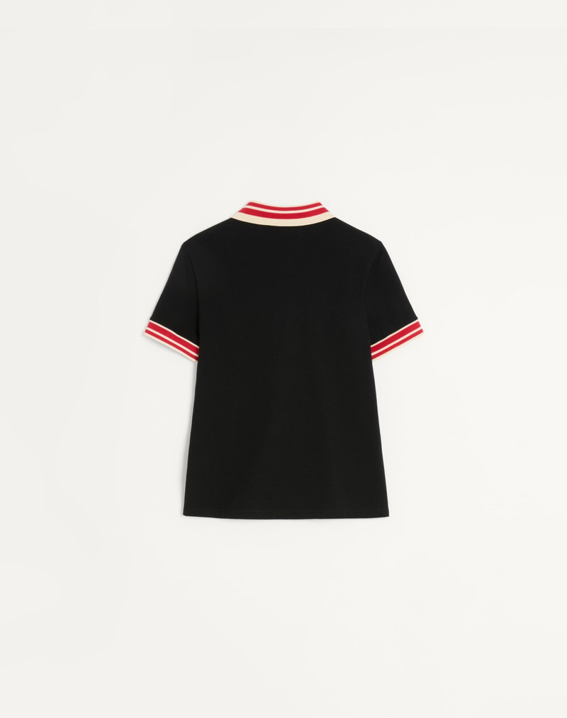 Valentino COTTON PIQUÉ POLO SHIRT WITH VLOGO PATCH outlook