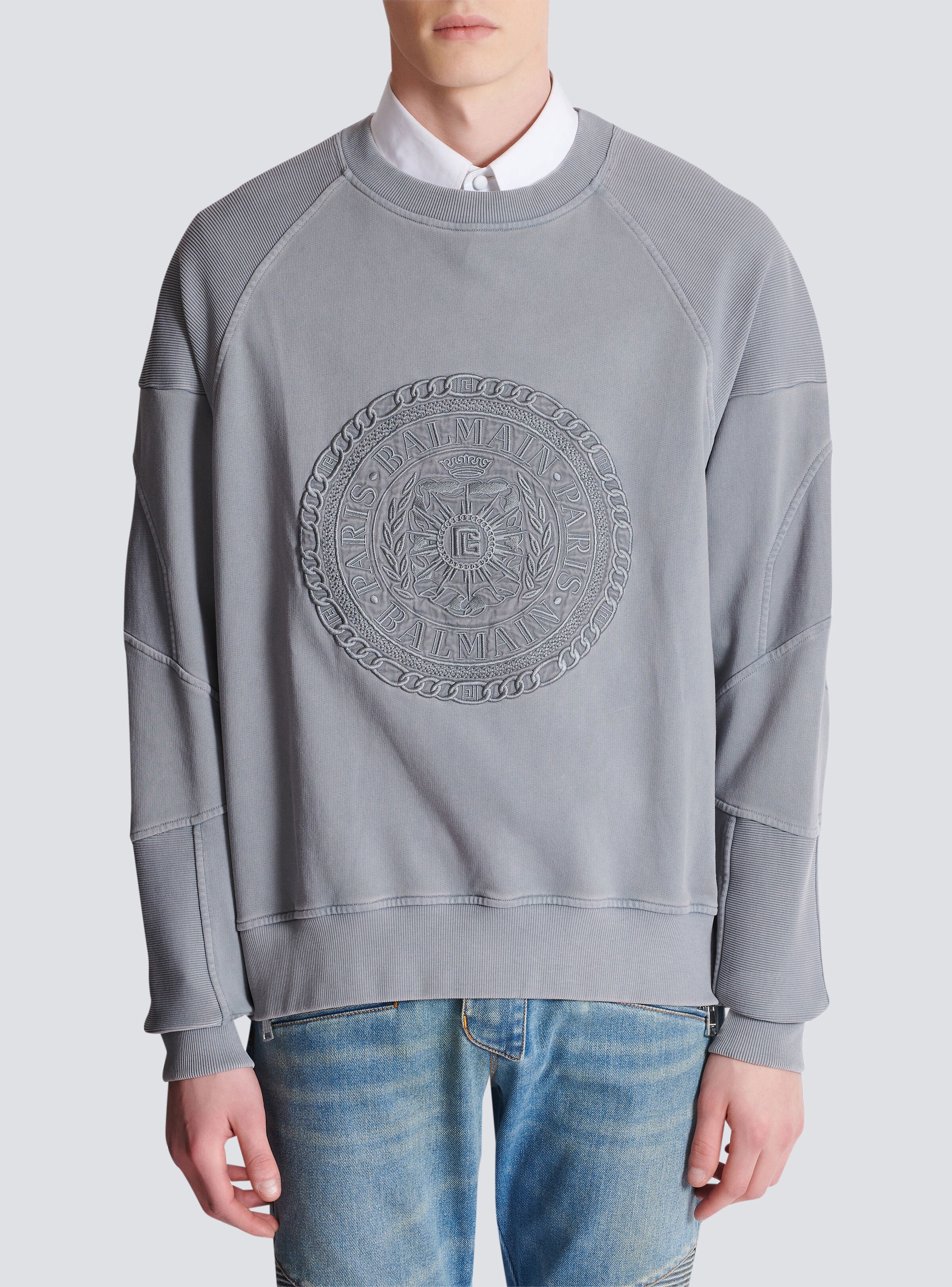 Embroidered Balmain Médaille sweatshirt - 5
