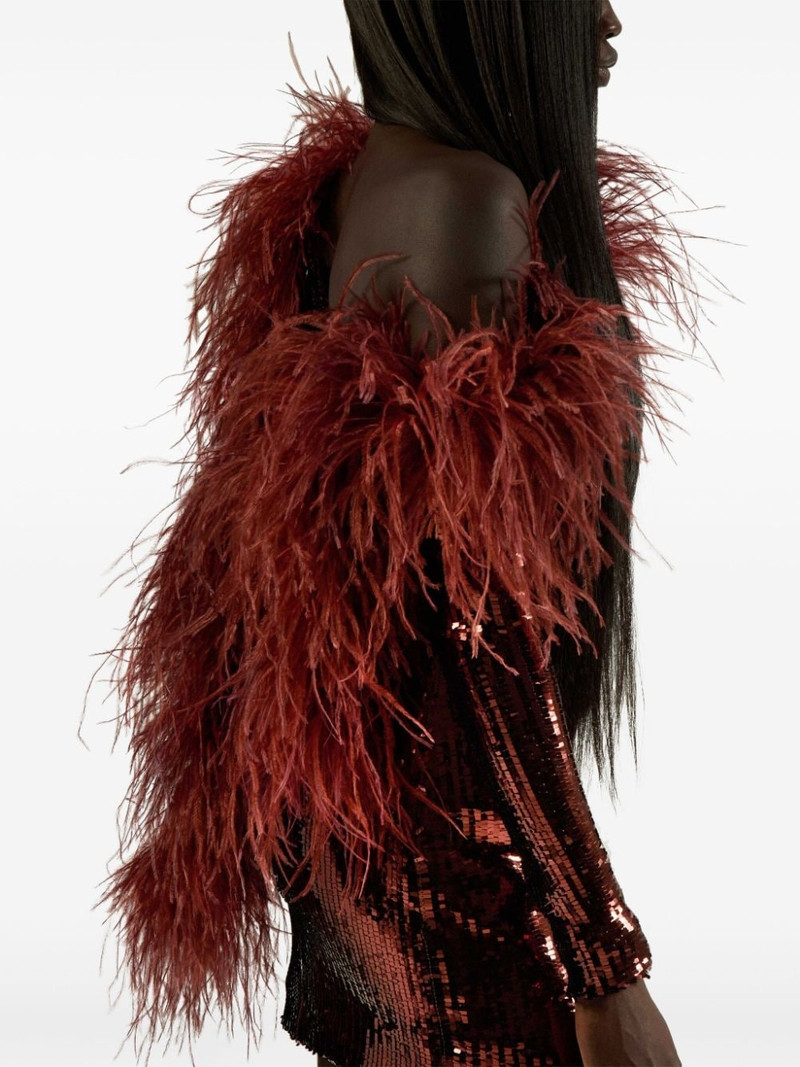 Garbo Disco feather-trim minidress 4