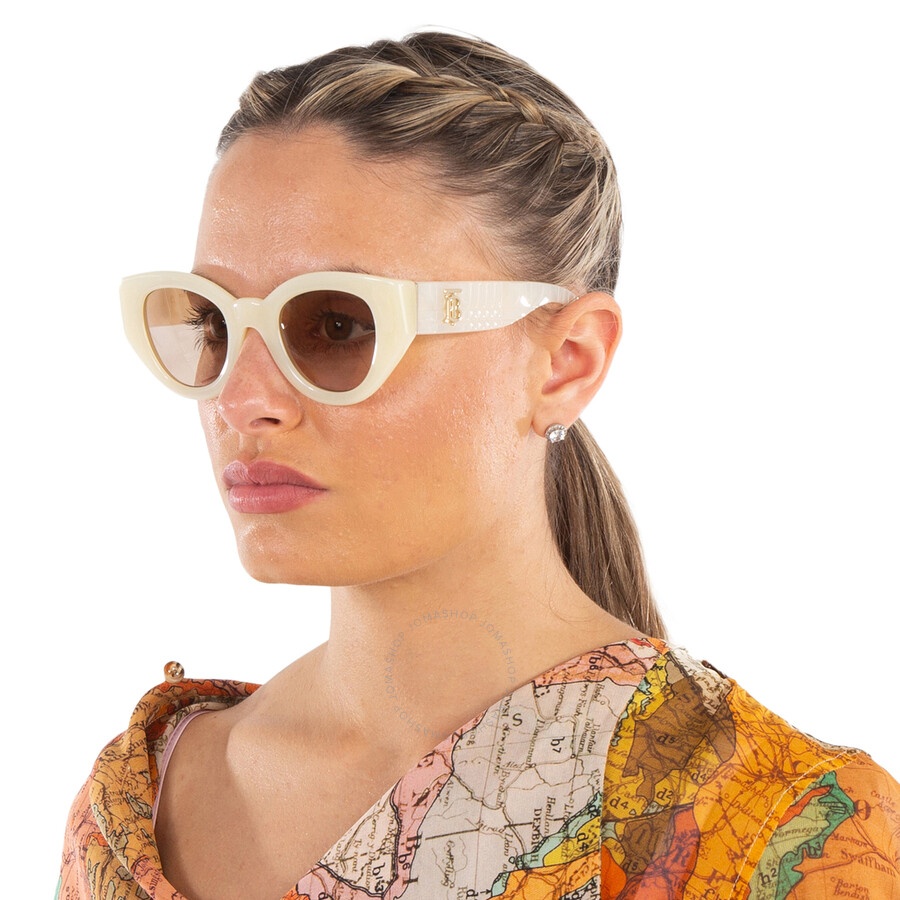 Burberry Meadow Light Brown Cat Eye Sunglasses BE4390 406793 47 - 2