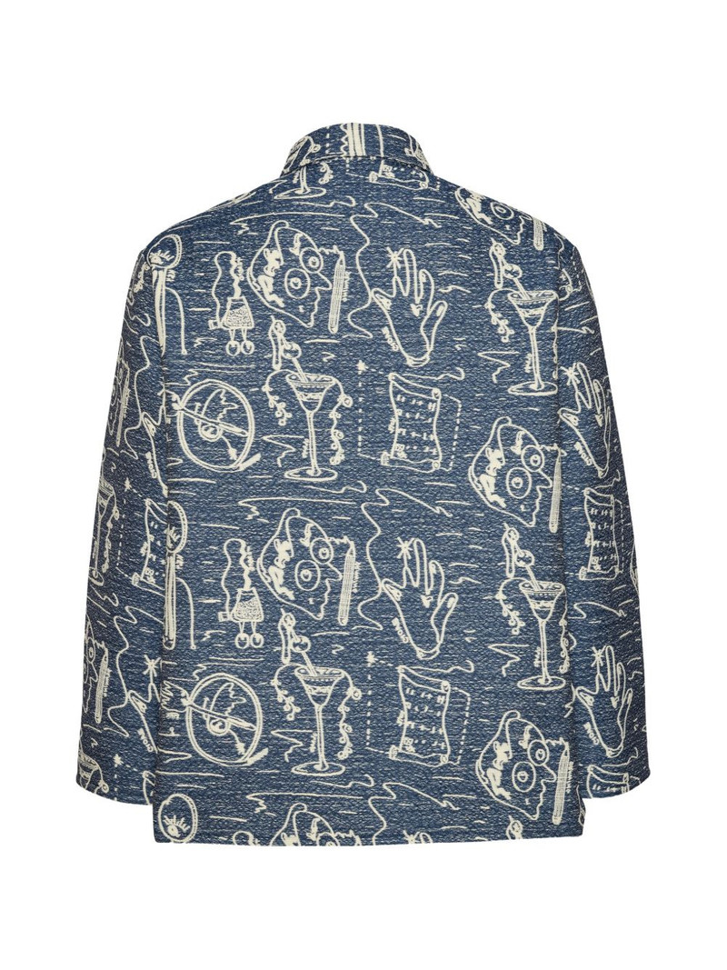 HENRIK VIBSKOV Wheel doodle-print jacket outlook