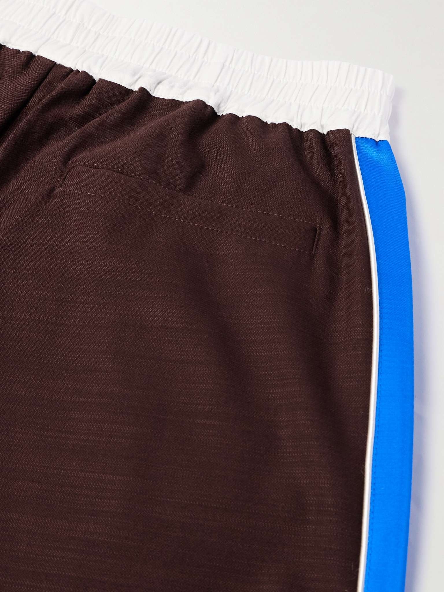 Courage Straight-Leg Logo-Embroidered Shell and Satin-Trimmed Wool Track Pants - 5