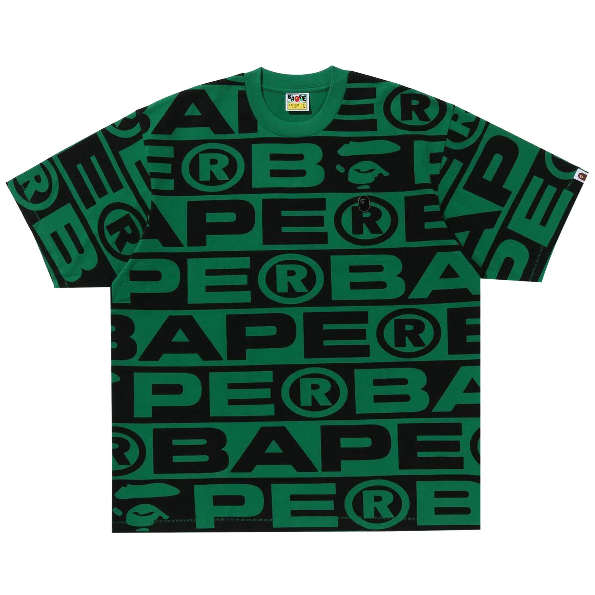 BAPE Lux Sport Pattern Oversized Tee 'Green' - 1