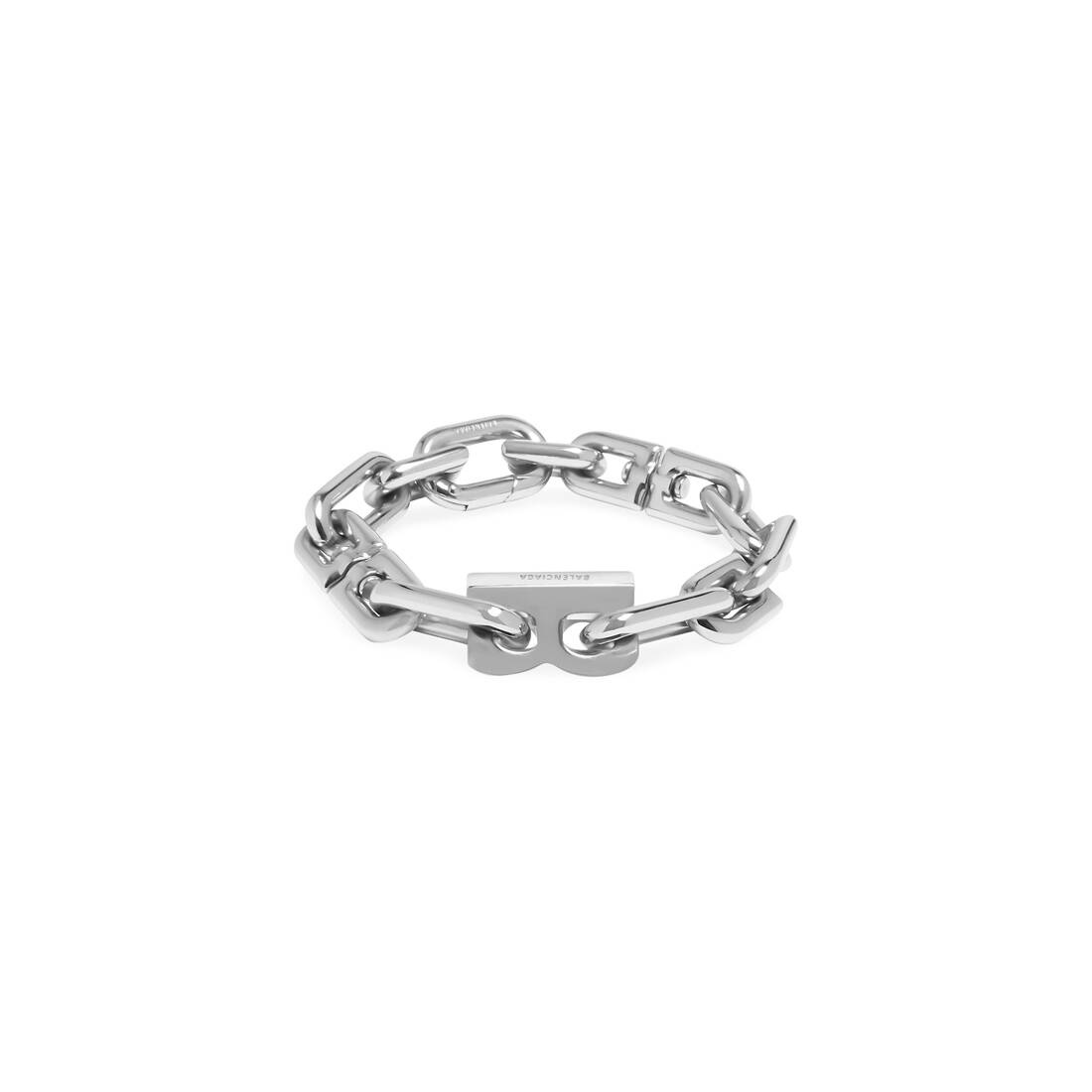 B Chain Thin Bracelet in Silver - 1