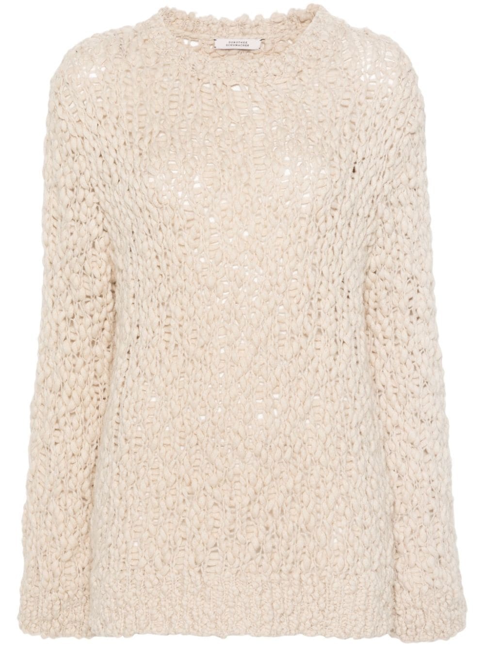 textured knitted jumper - 1