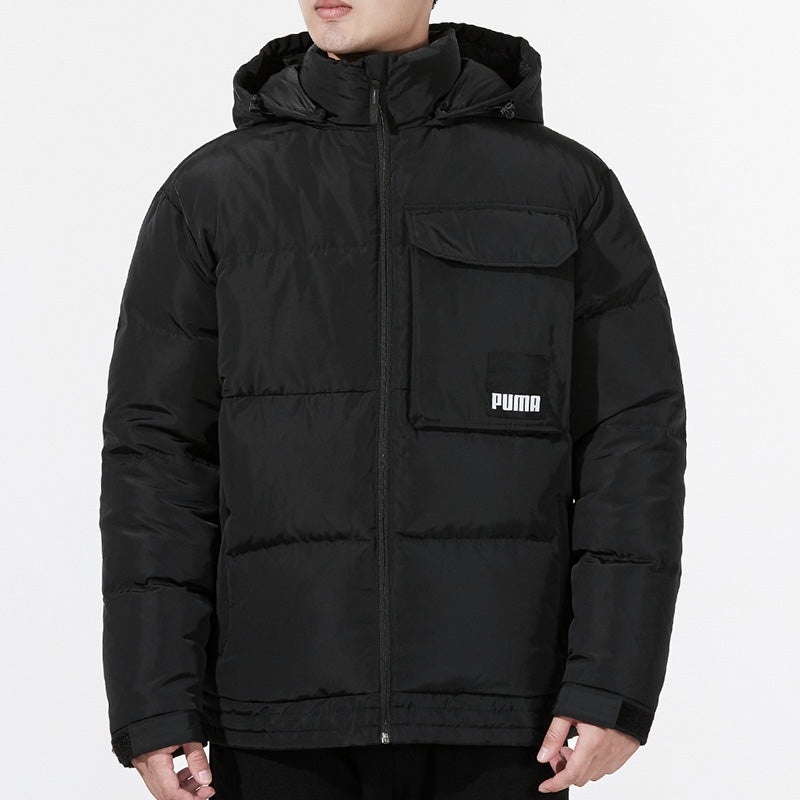 PUMA Hoodie Loose Down Jacket 'Black' 532915-01 - 3