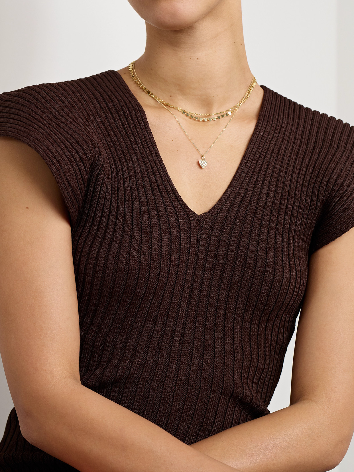 Piece Of My Heart Sparkle 14-karat Gold Diamond Necklace - 5