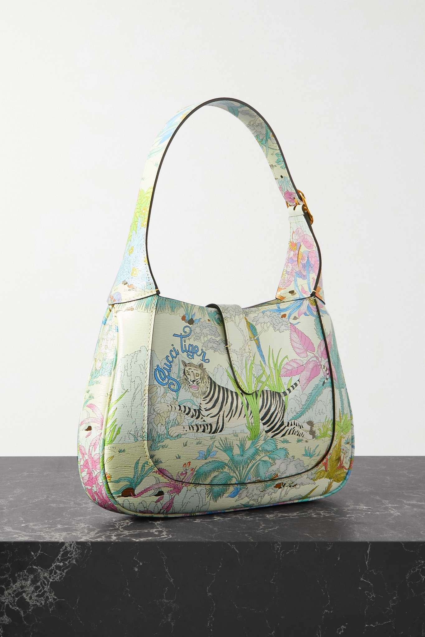 Jackie 1961 small printed leather shoulder bag - 3