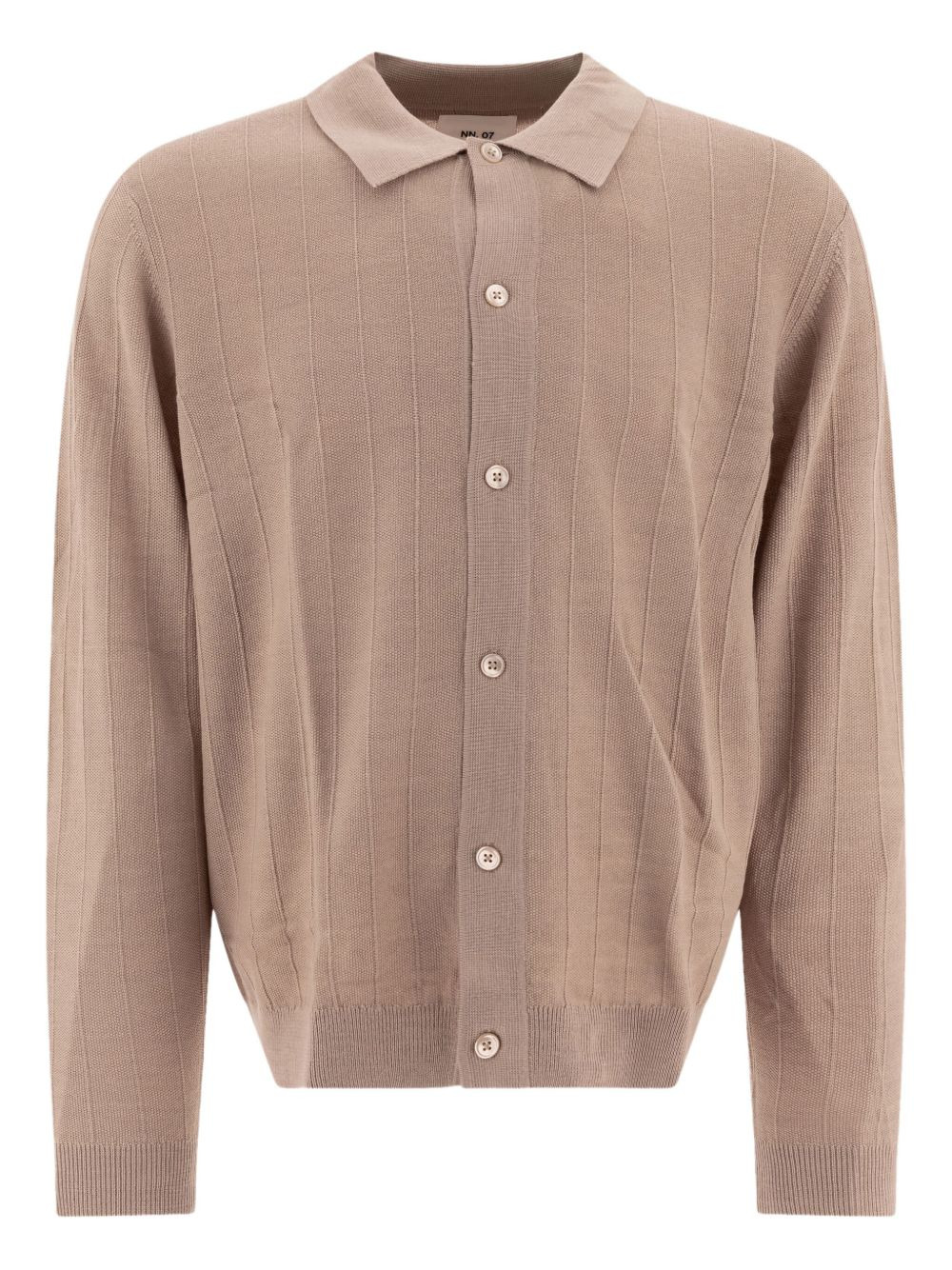 polo-collar cardigan - 1