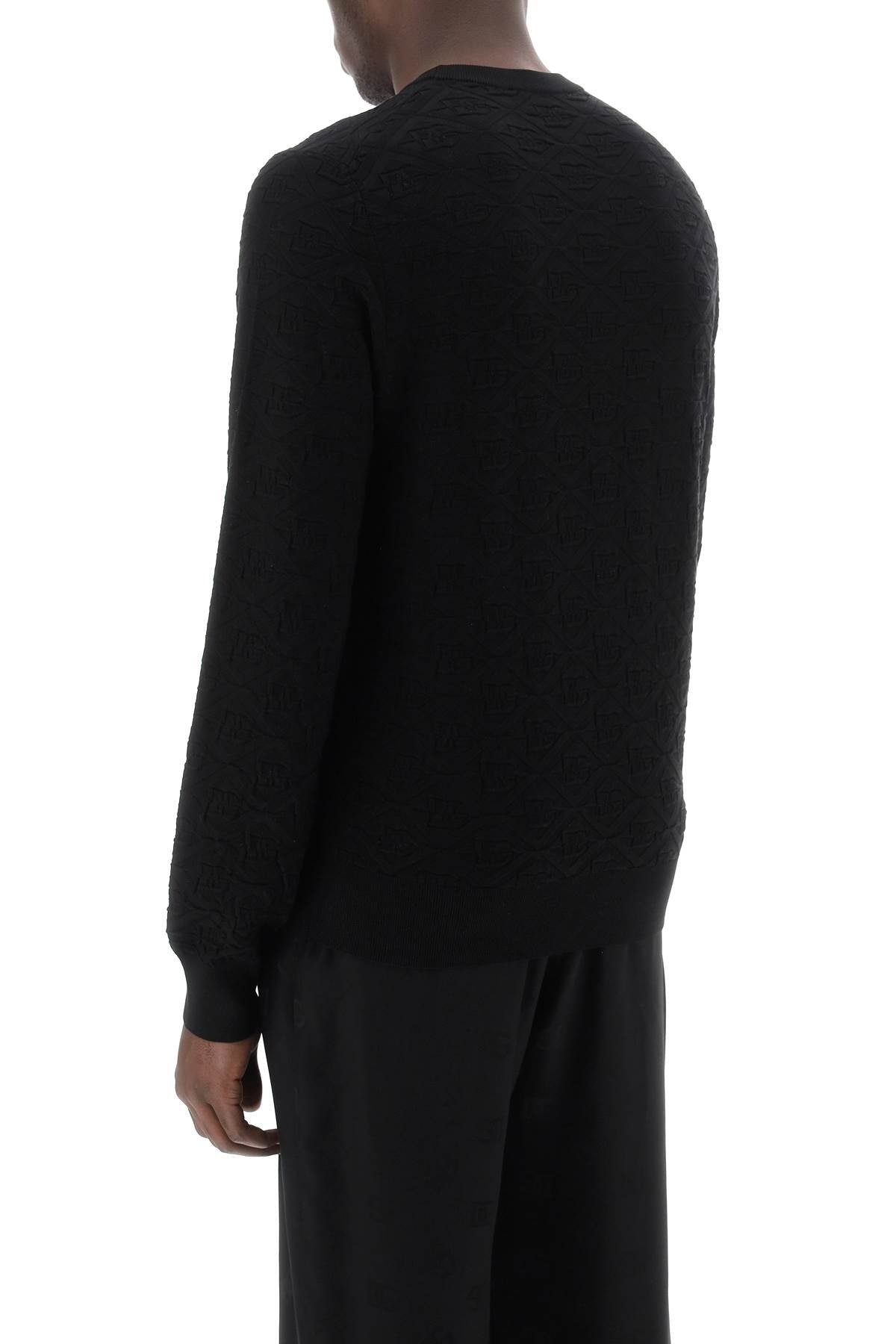 Dg Jacquard Silk Sweater - 3