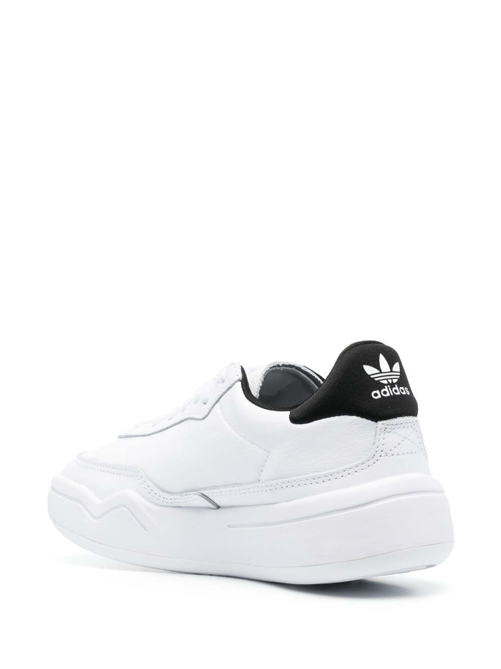 low-top chunky leather sneakers - 3