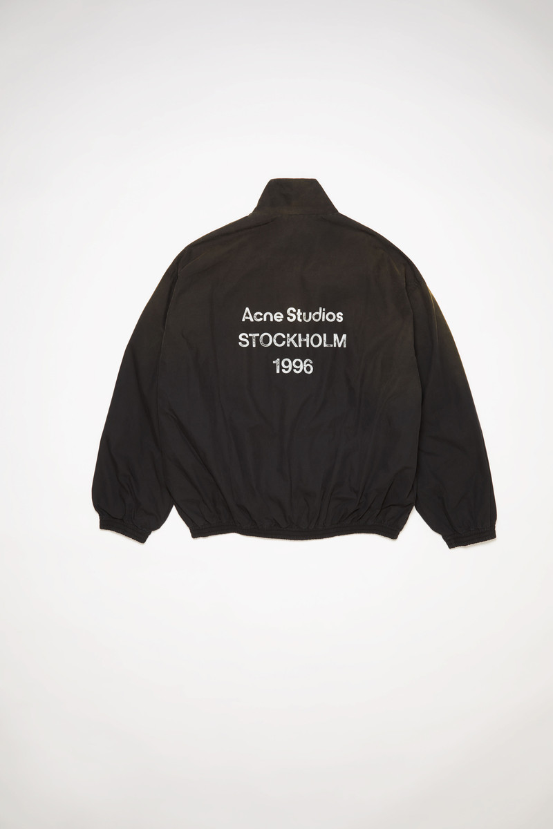 Acne Studios Logo zipper jacket - Black outlook