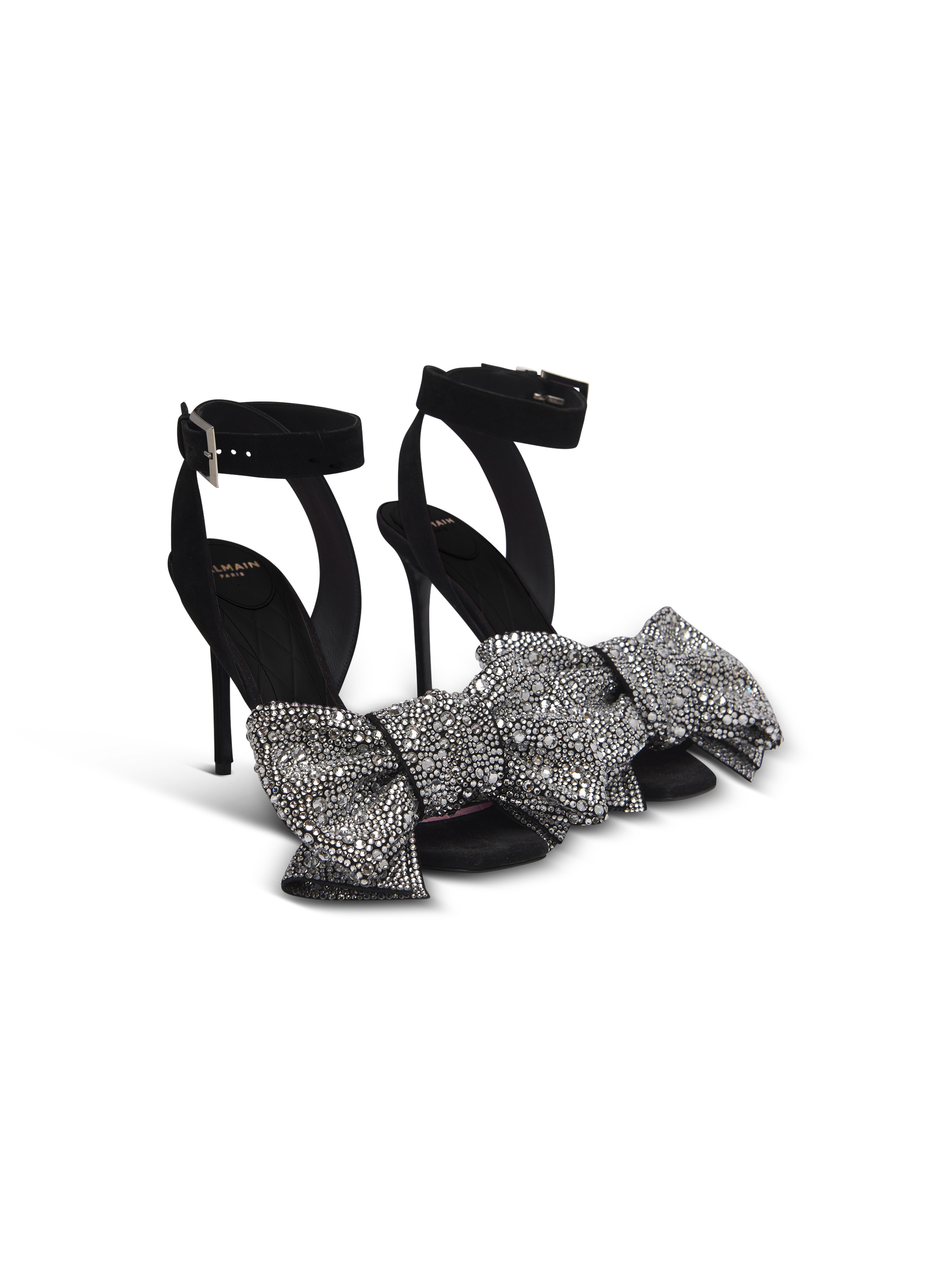 Suede Ruby heels with rhinestone bows - 2