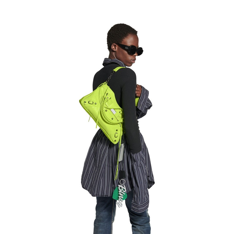 BALENCIAGA Women's Le City First Bag in Granny Green outlook