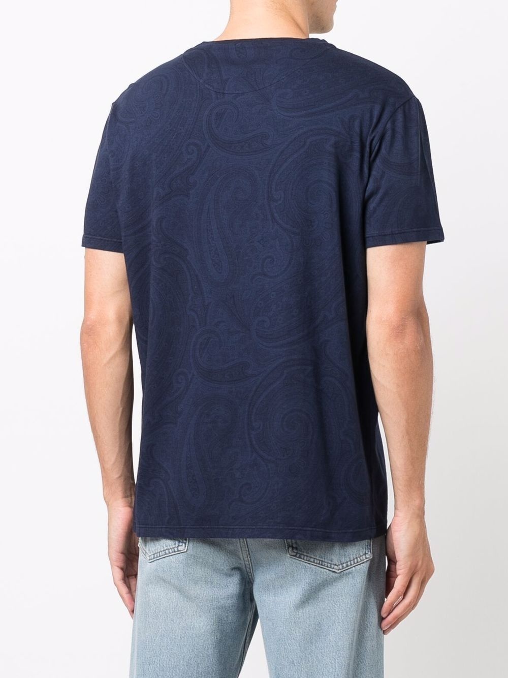 paisley print crewneck T-shirt - 4