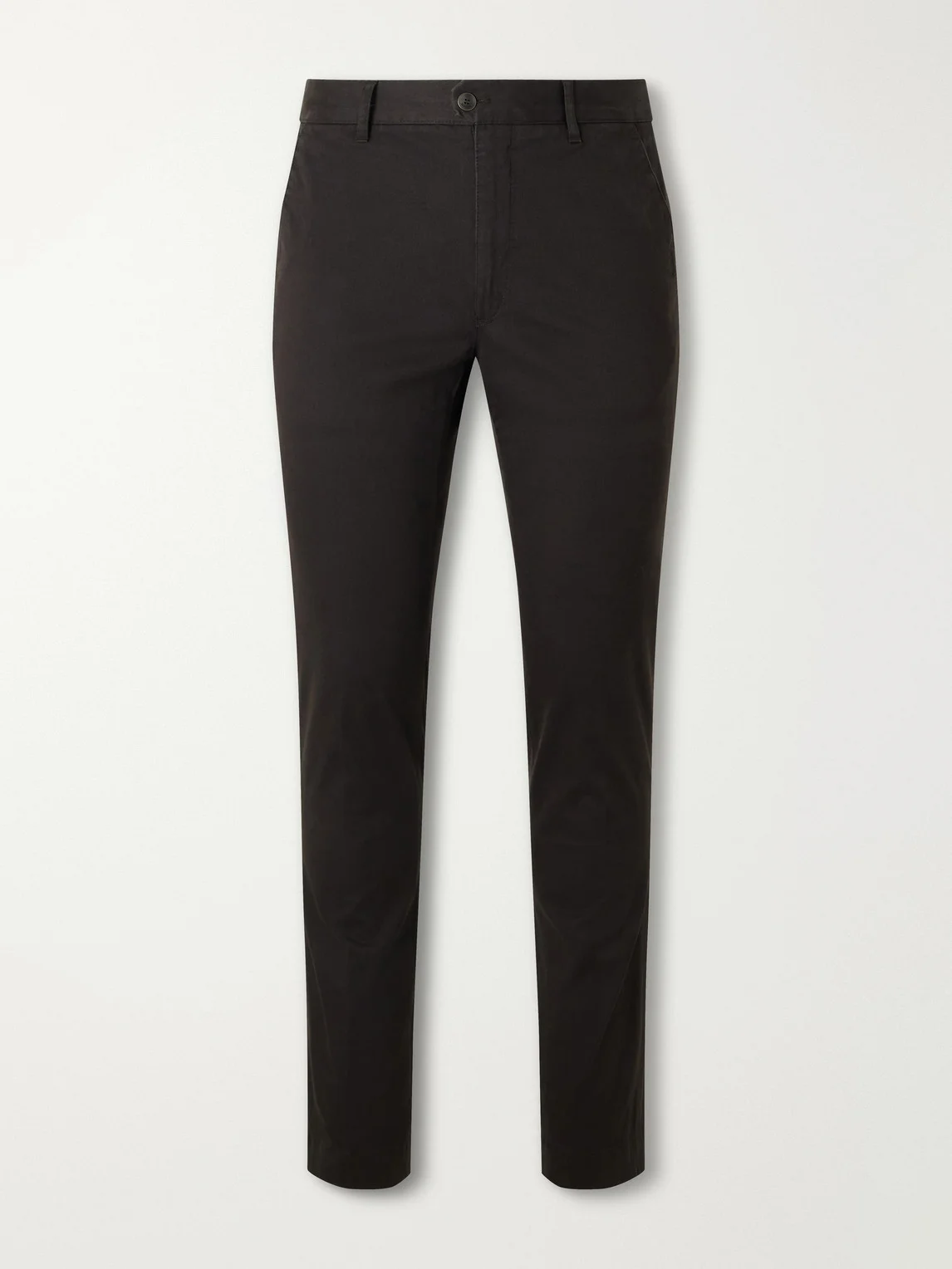 Straight-Leg Cotton-Blend Twill Trousers - 1