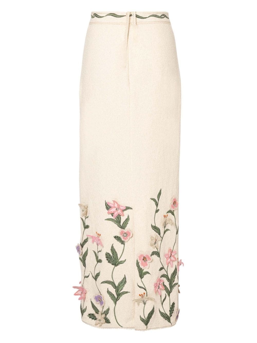 Chlorella floral-embroidery skirt - 7