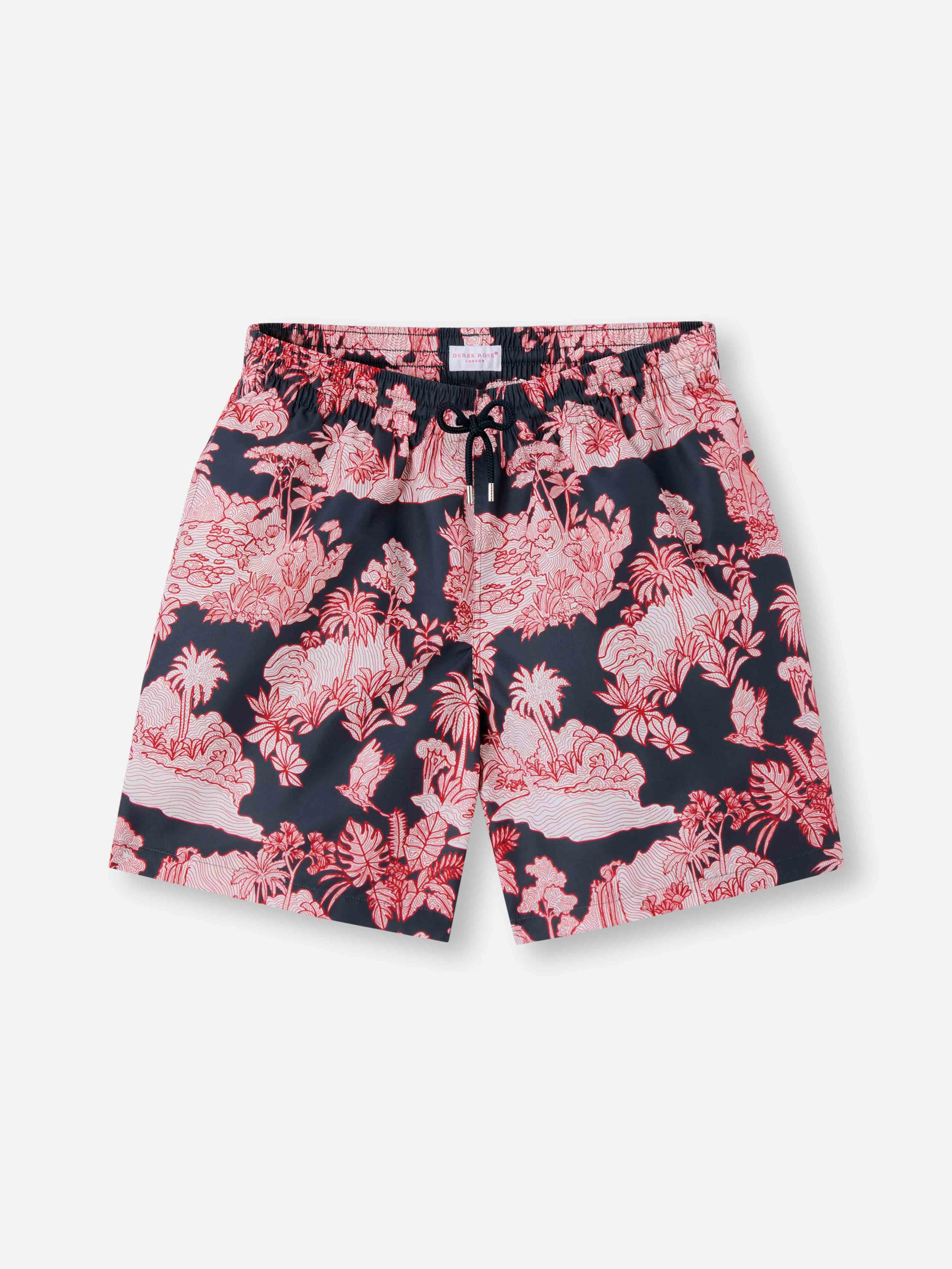 Men's Swim Shorts Navy Island Hopping Print - 2