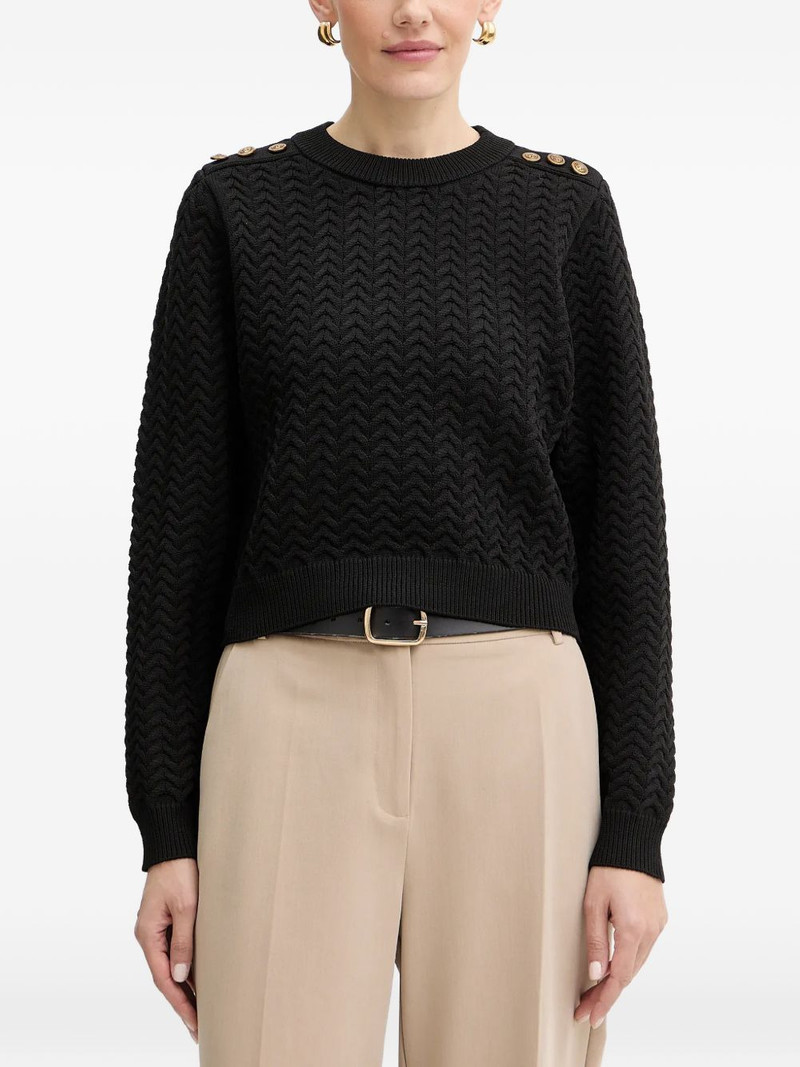 chevron buttoned sweater 1