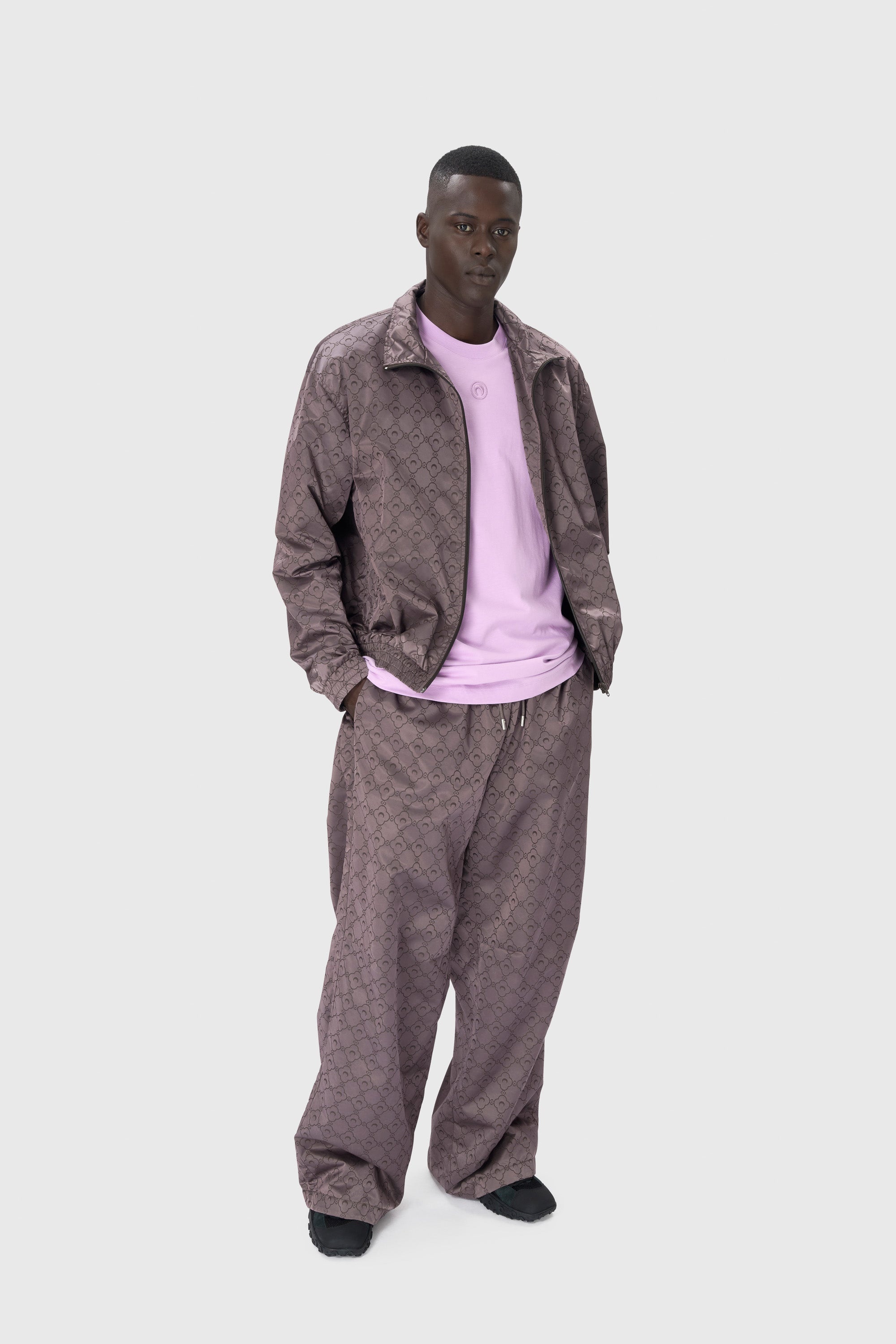 Recycled Jacquard Nylon Track Pants - 8