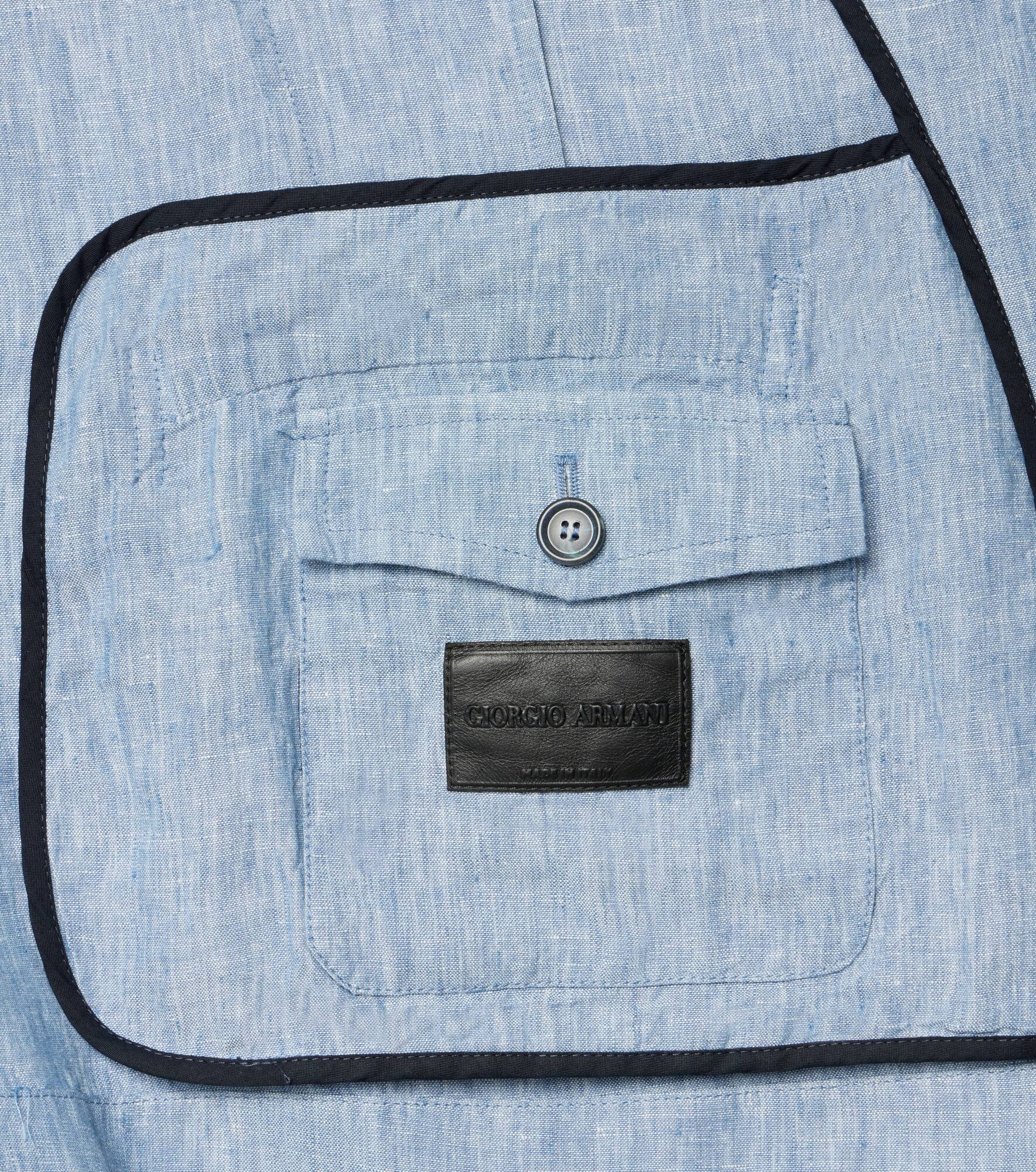 Single-breasted linen jacket - 8