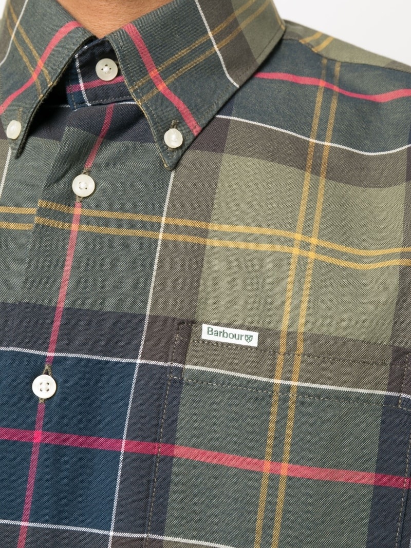 tartan check-pattern cotton shirt - 5
