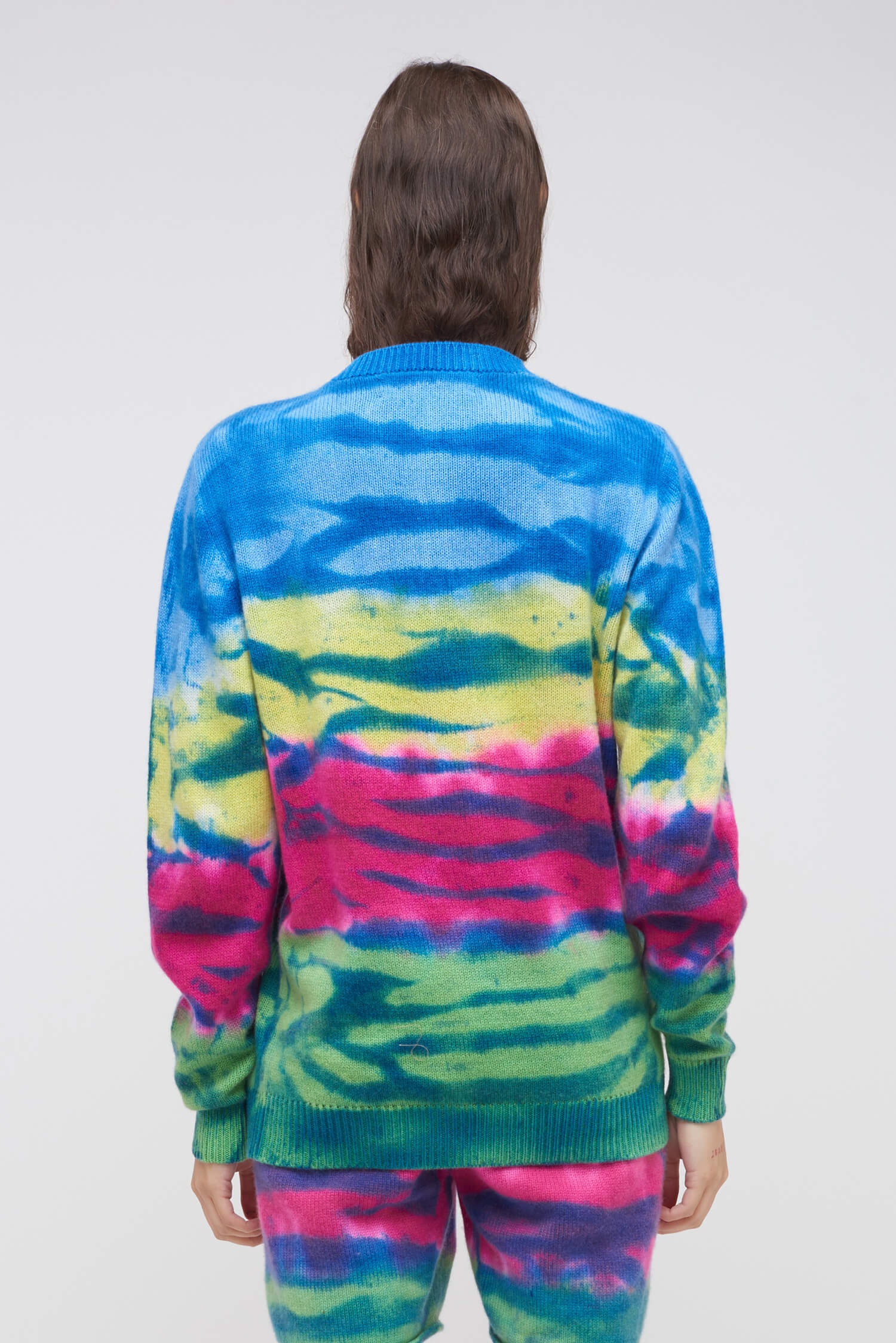FRANK STRIPE DYED CASHMERE CREW - 4