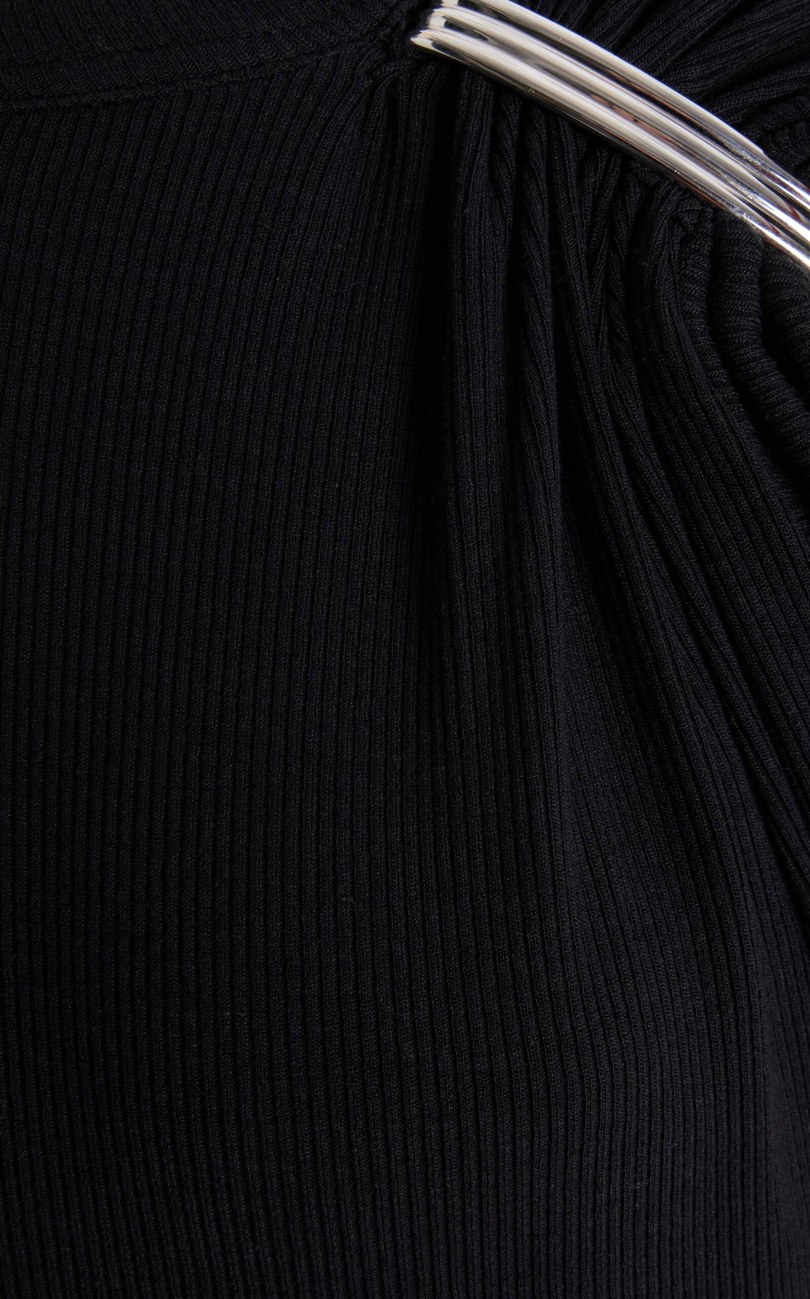 The Faye Asymmetric Ribbed Jersey Top black - 6