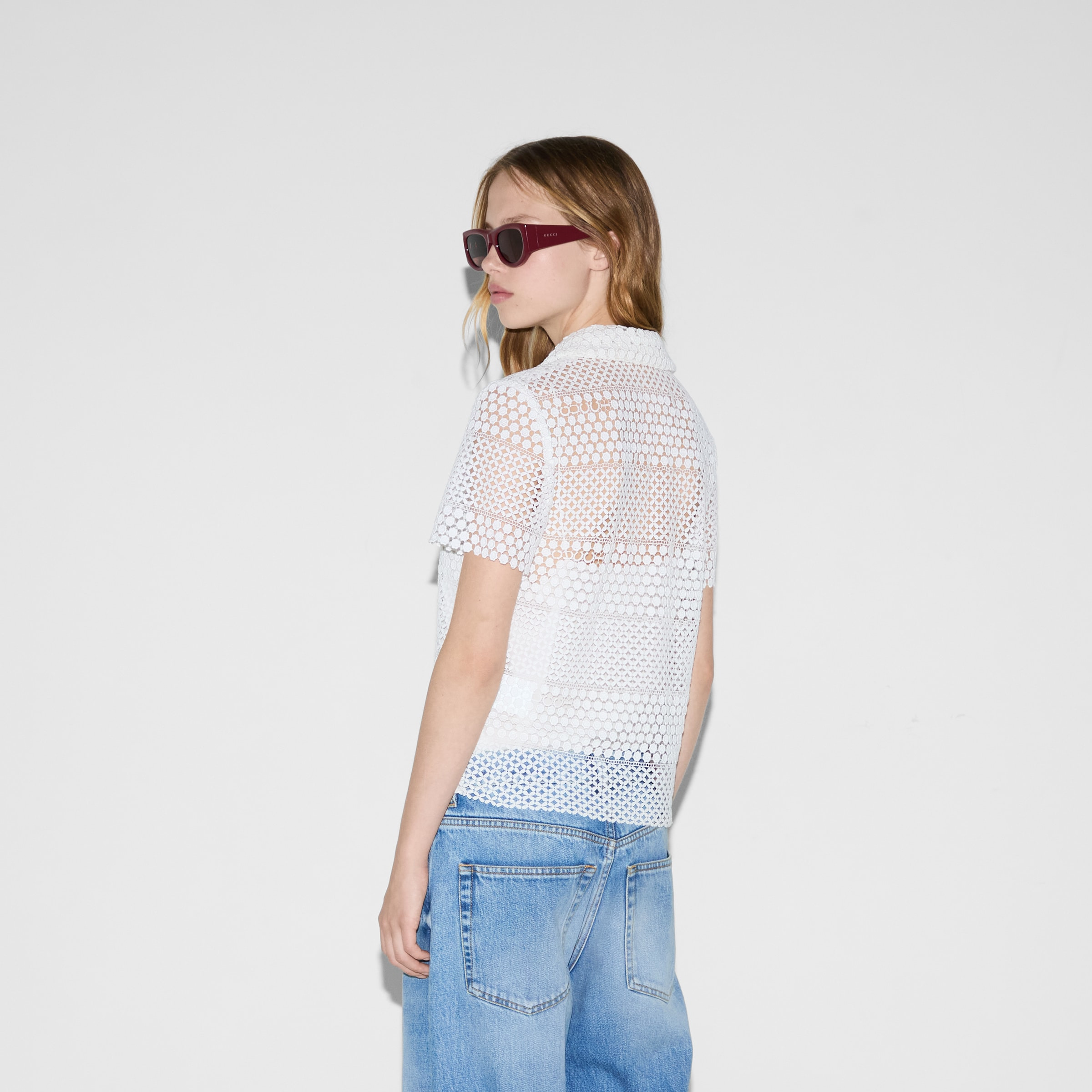Cotton macramé shirt - 4
