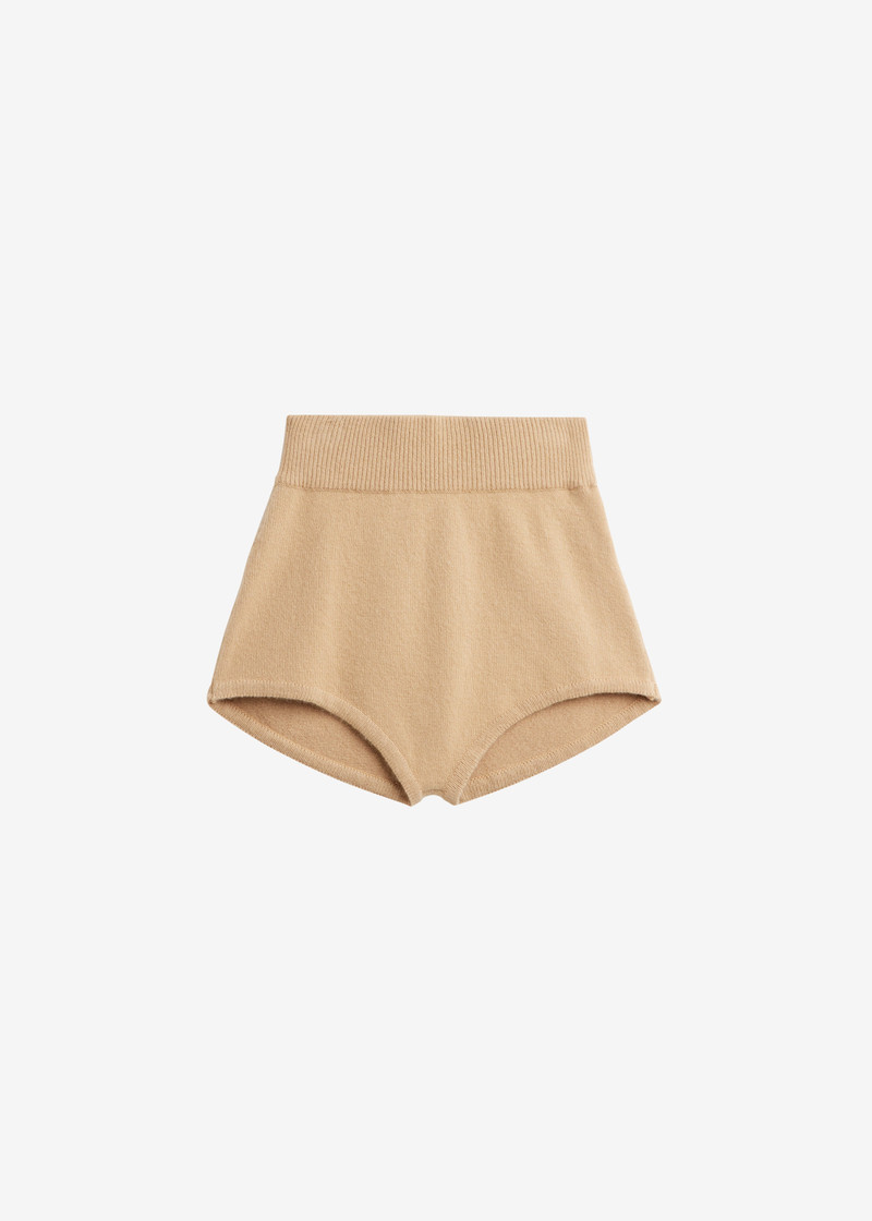 Bresica Knit Hot Pants - Camel 1