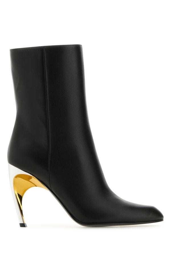 Black leather Armadillo ankle boots - 1