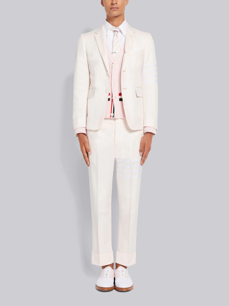 Light Pink Cotton Suiting Engineered 4-Bar Classic Trouser 4