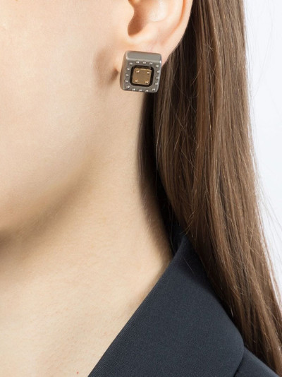 Ports 1961 two-tone square earrings outlook
