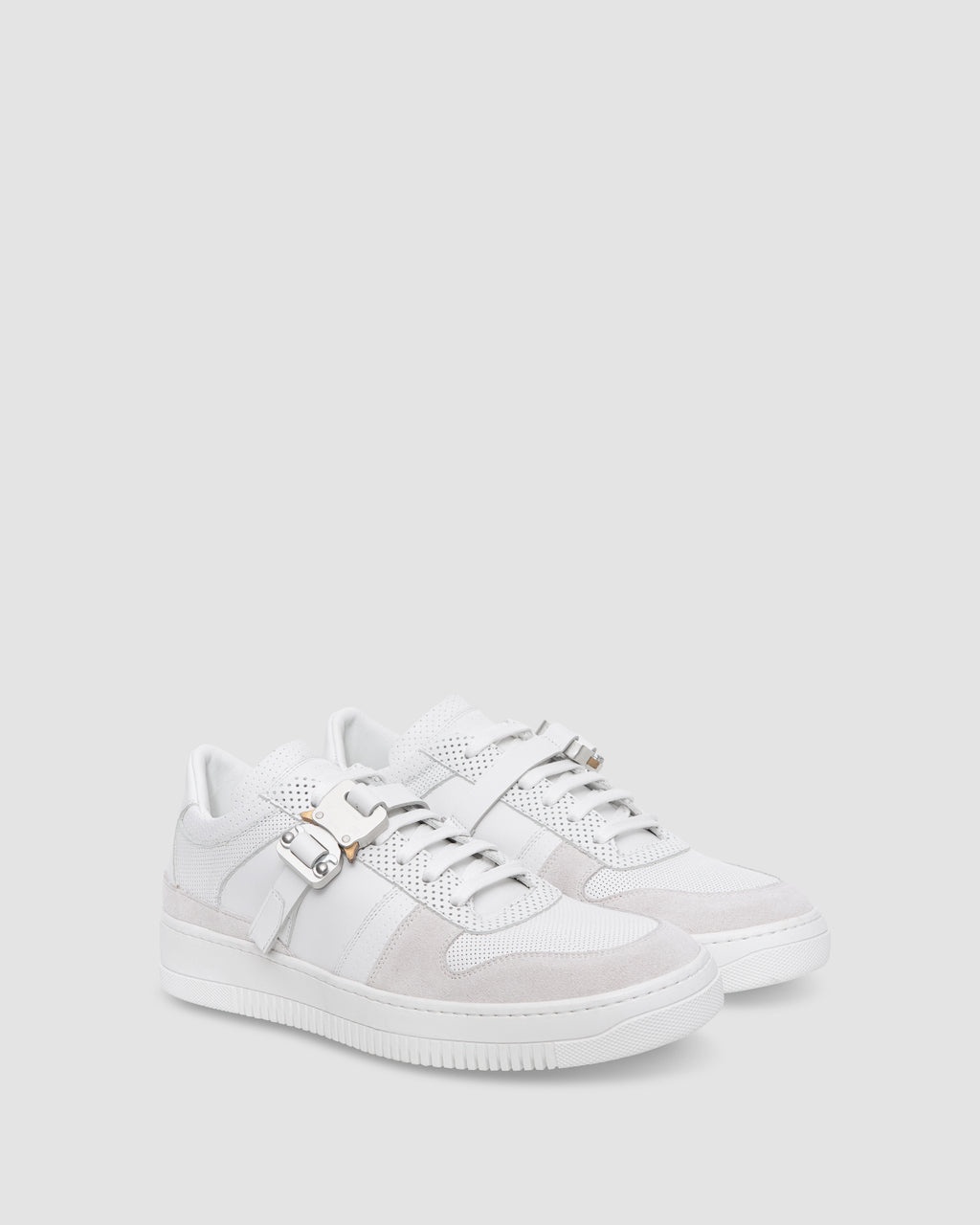 LEATHER BUCKLE LOW TRAINER - 2