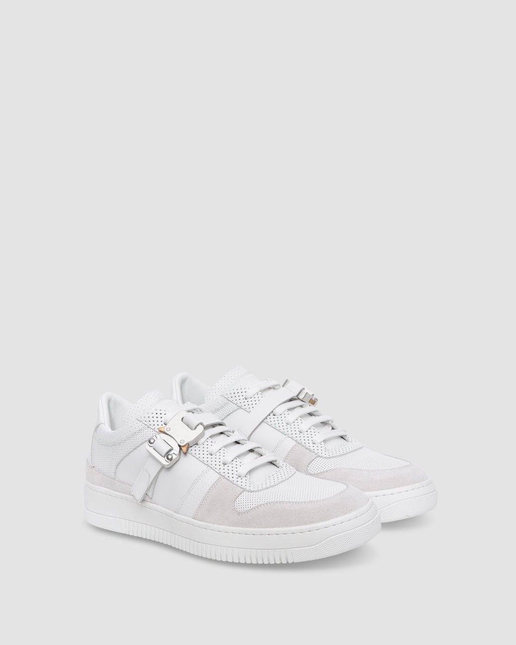 LEATHER BUCKLE LOW TRAINER - 2