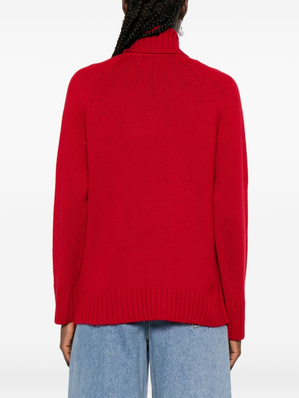 high-neck button-detail sweater - 4
