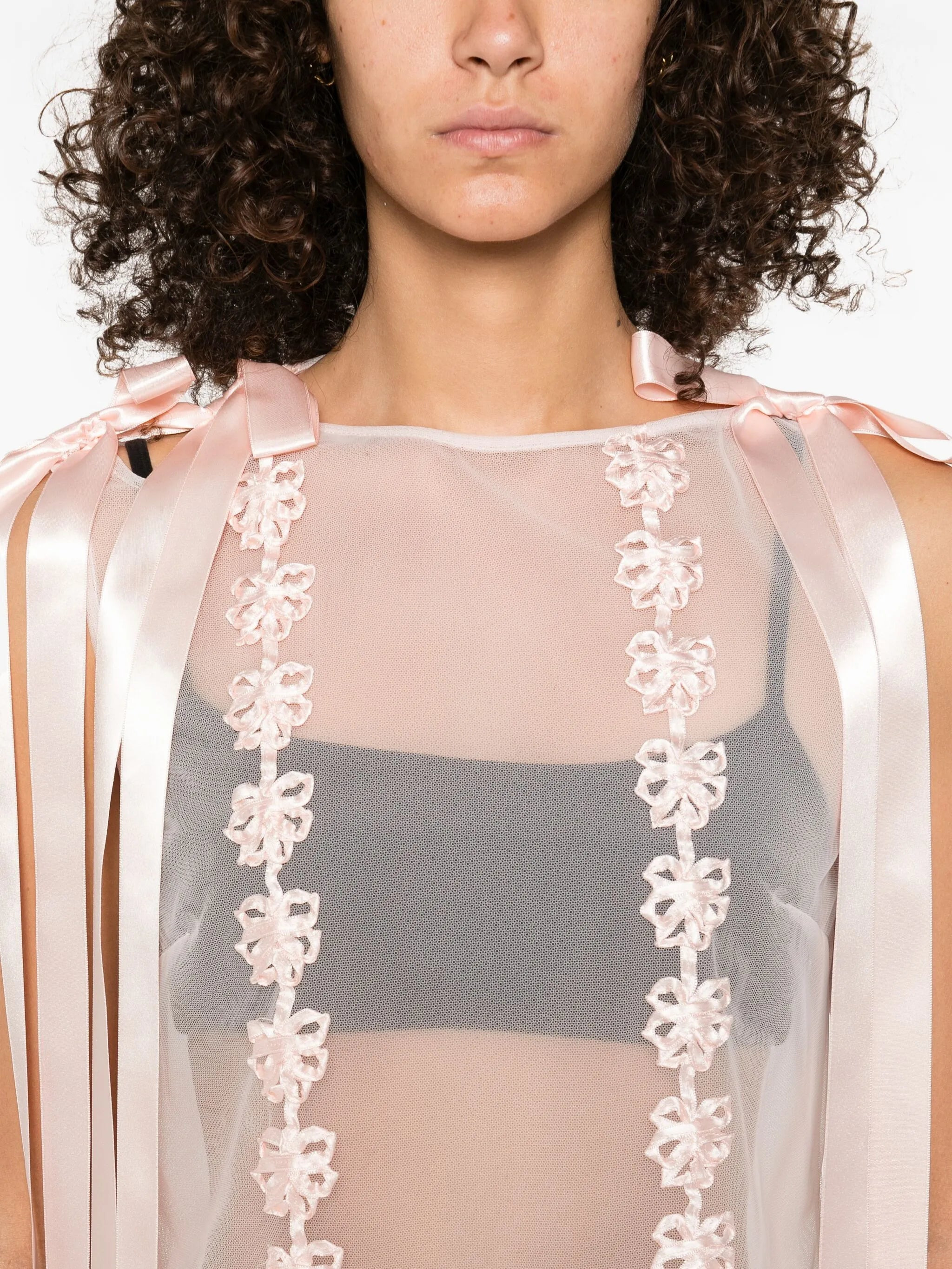 Simone Rocha Ribbon-trimmed Sleeveless Midi Dress - 4