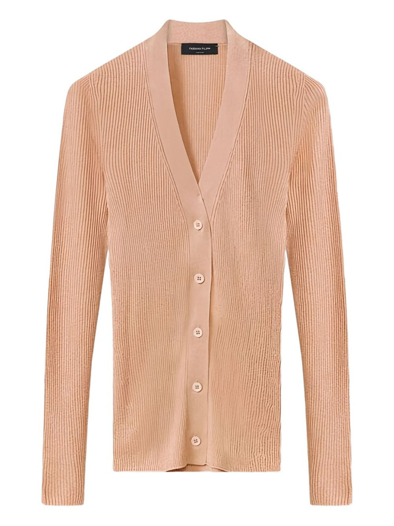 ribbed buttoned cardigan 1