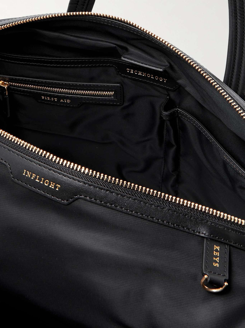 In-flight leather-trimmed ECONYL® weekend bag 5