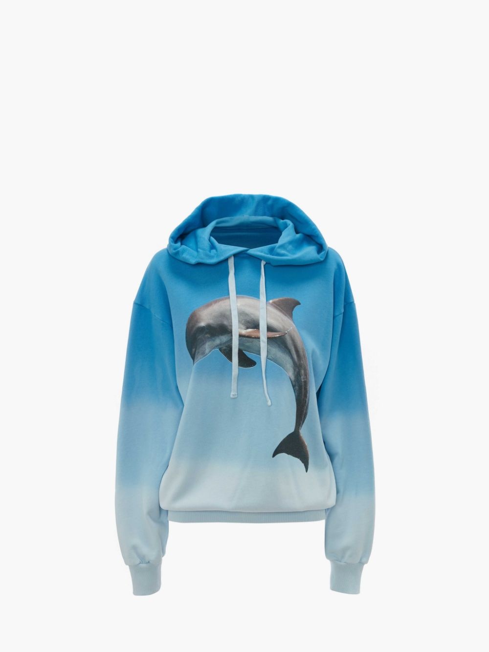 CLASSIC FIT DOLPHIN PRINT HOODIE - 1