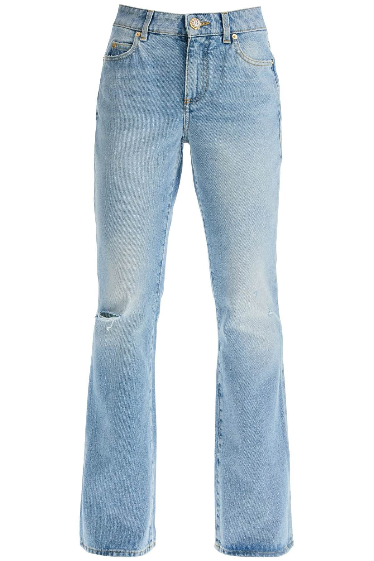 FLARE MID-RISE JEANS WITH - 1