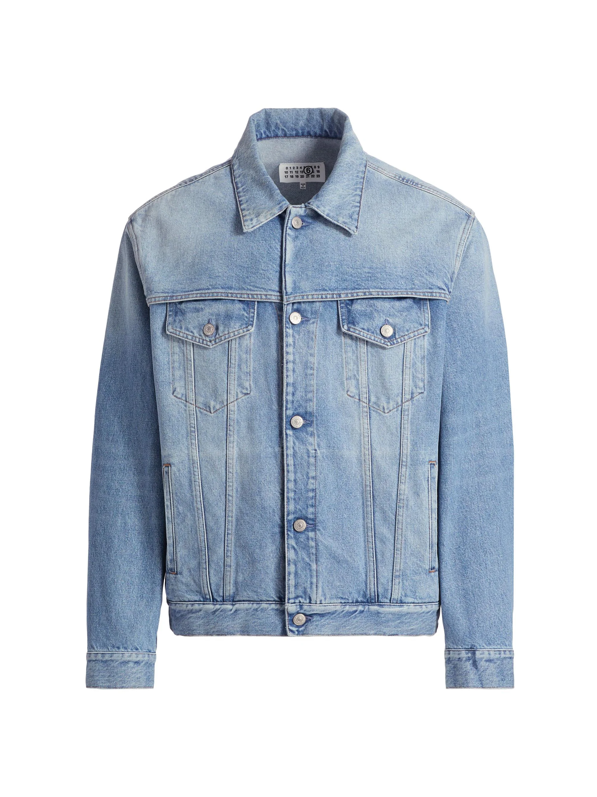 Men's Cotton Denim Sports Jacket - Blue - 1