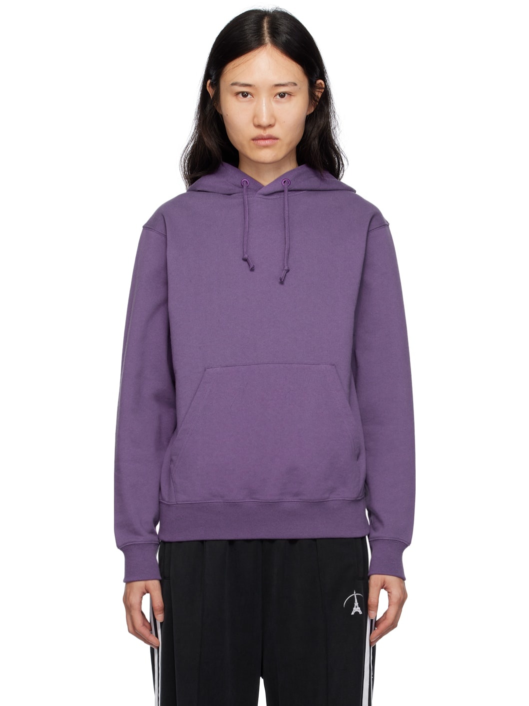Purple Printed Hoodie - 1