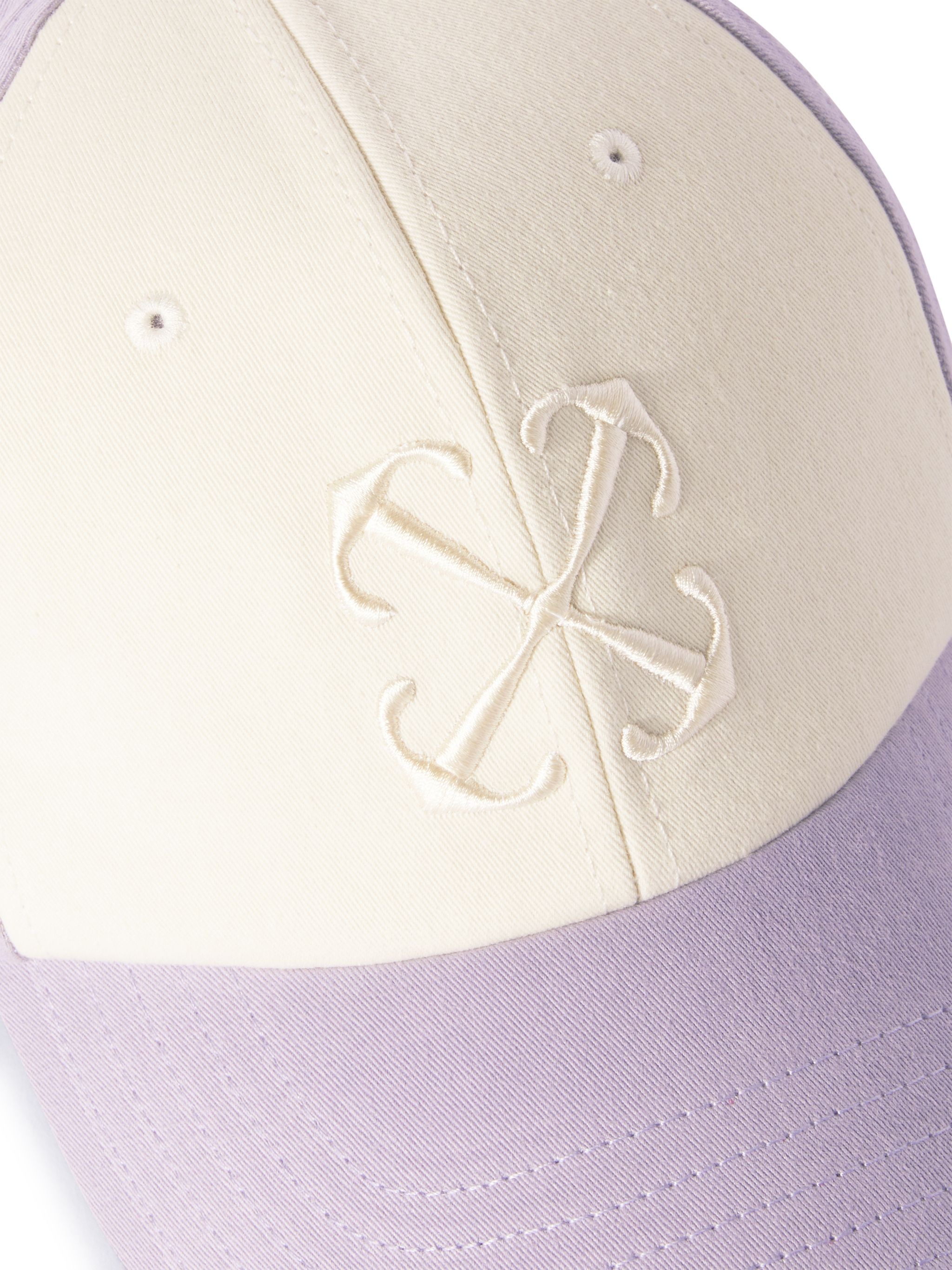 Bicol Drill Arrow Basebal Cap Lilac Whi - 3