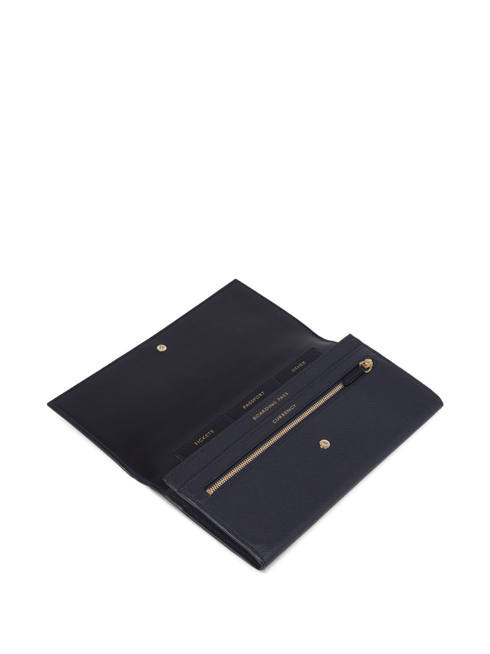 embossed leather travel wallet - 4