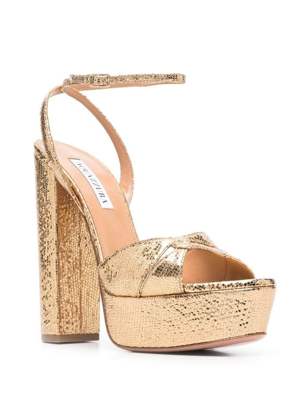 150mm metallic-effect platform sandals - 2