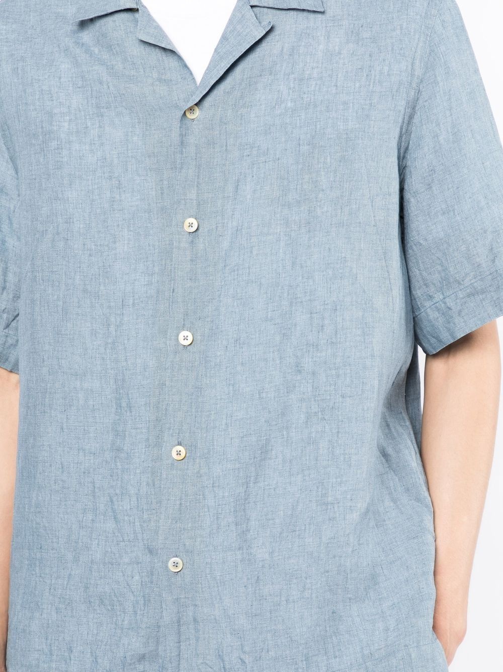 short-sleeve linen shirt - 5