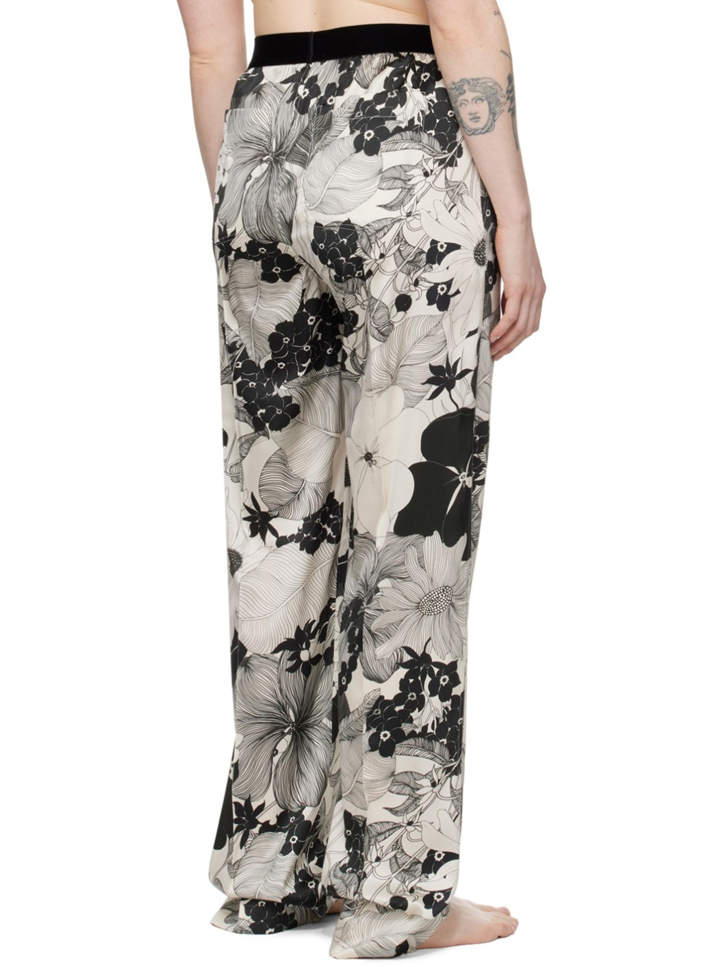 Off-White & Black Pinched Seam Lounge Pants - 3