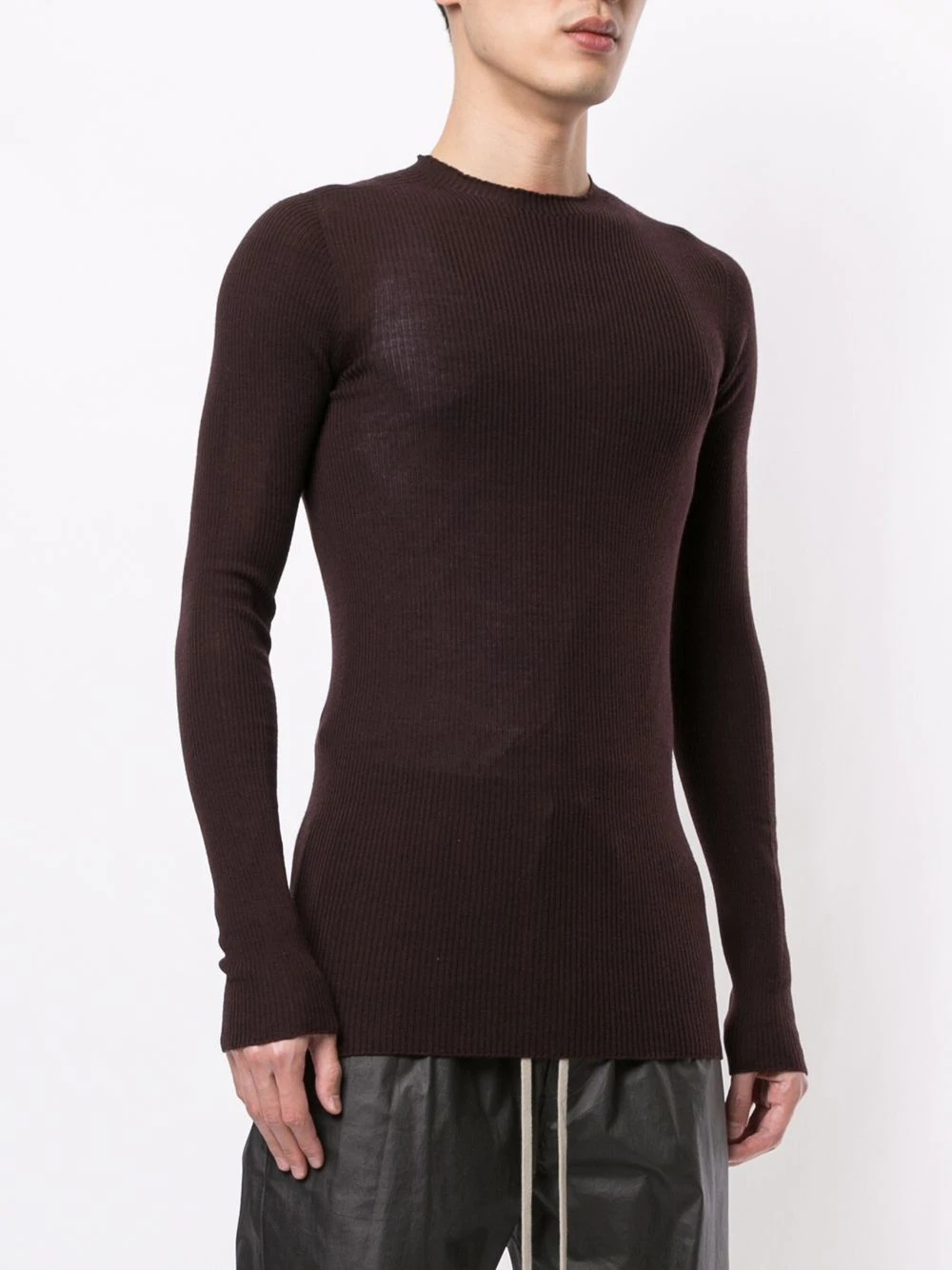 ribbed-knit wool jumper - 3